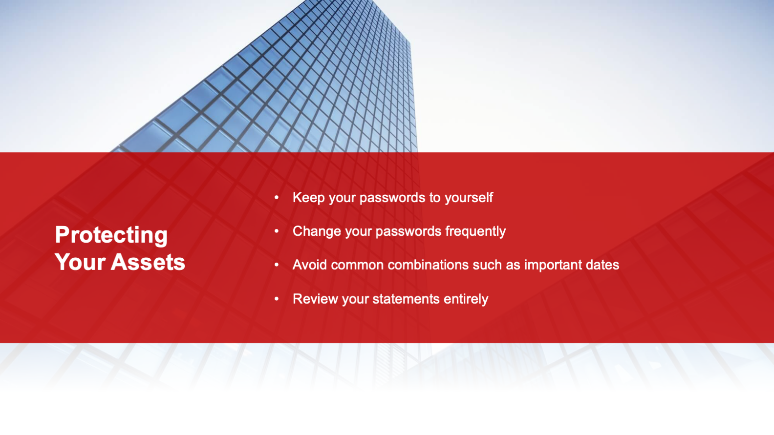 Relationship deck, protecting your assets slide