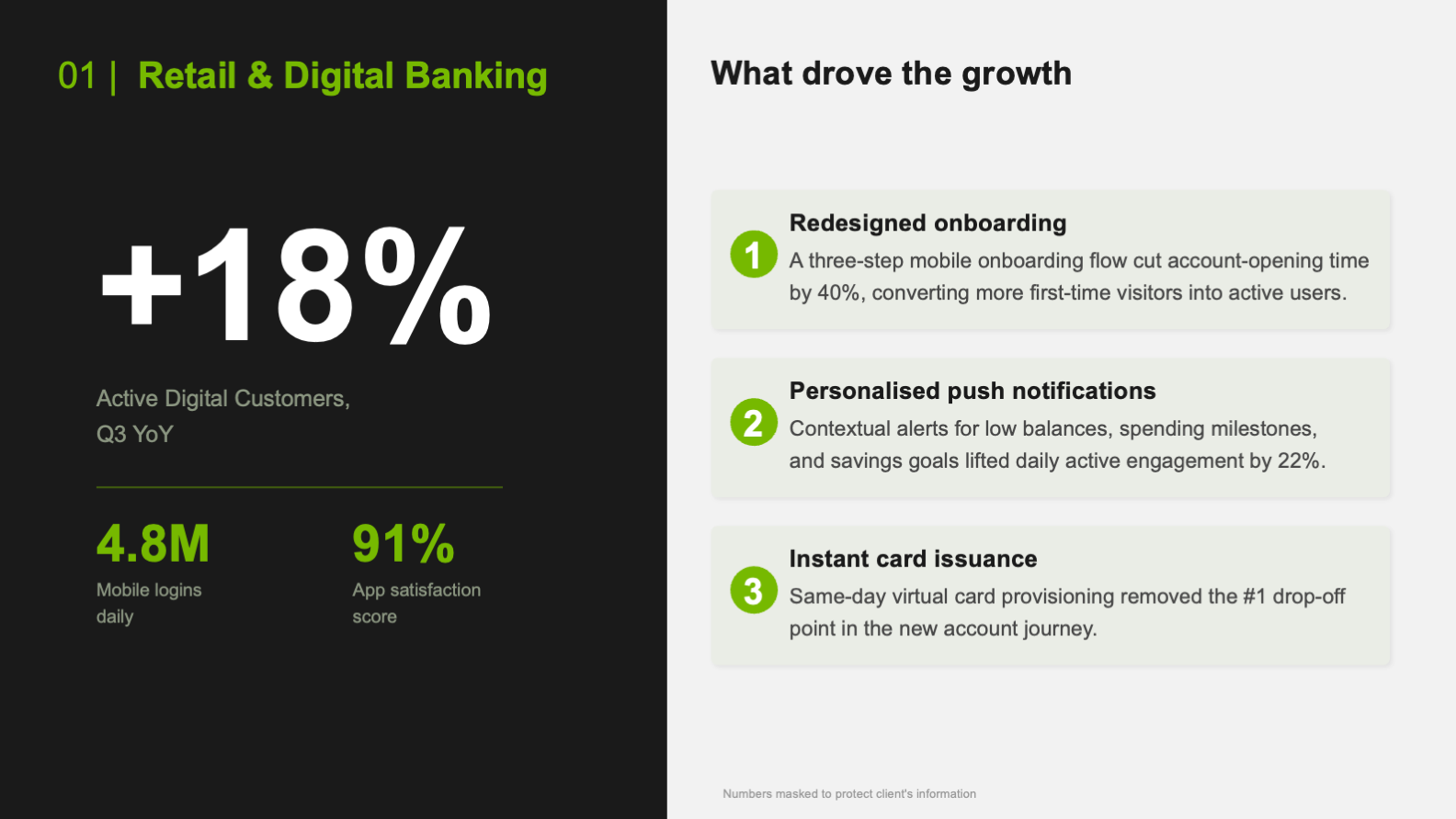 Town hall deck, growth drivers slide